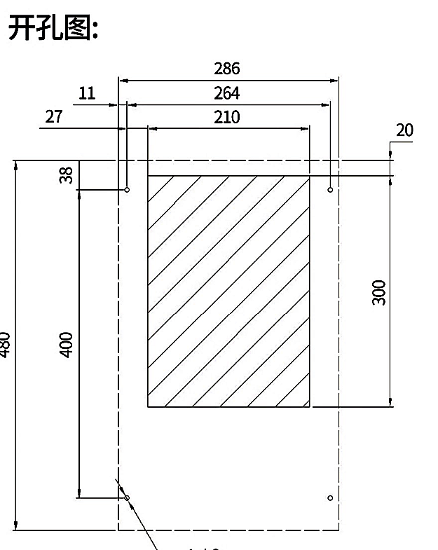 QA320-1225 cutout drawing reference