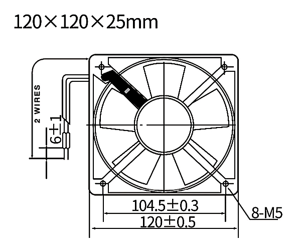 SG12025HA1 SG12025HA2 front dimensions drawing reference