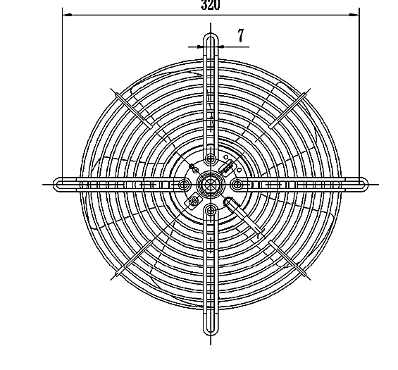 SG250HA2(W) front guard dimensions drawing reference