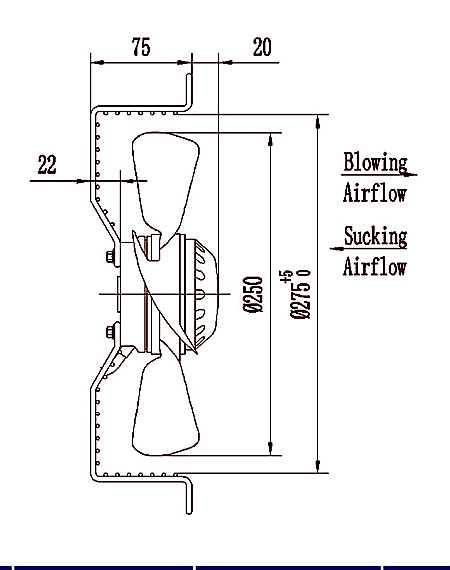 SG250HA2(W) side airflow dimensions drawing reference